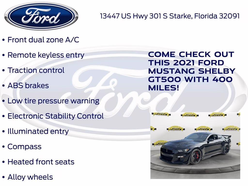 2021 Shadow Black Ford Mustang Shelby GT500SE Carbon Track Pack RWD Coupe