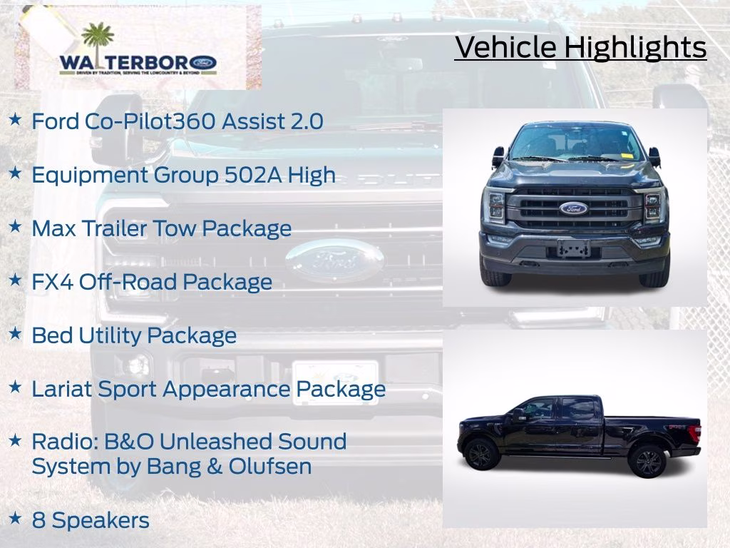 2023 Black Metallic Ford F-150 Lariat 4X4 Truck