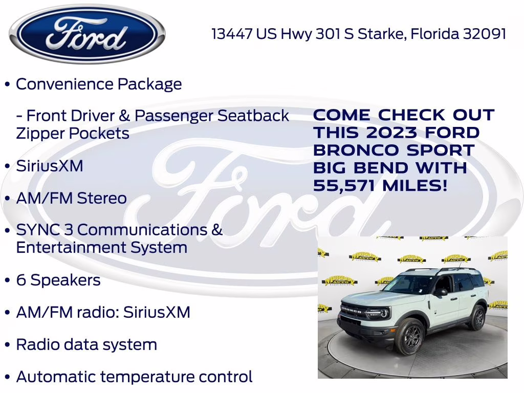 2023 Cactus Ford Bronco Sport Big Bend 4X4 SUV