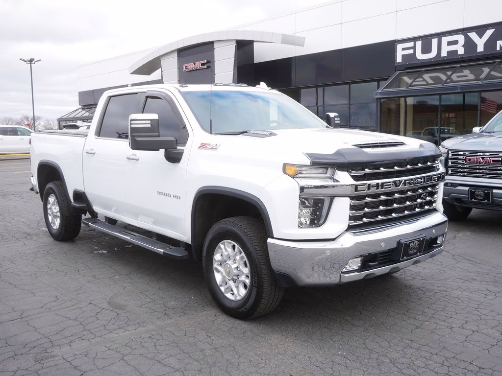 2021 Summit White Chevrolet Silverado 3500HD LTZ 4X4 Truck