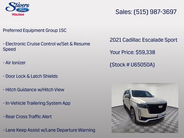 2021 Sandstone Metallic Cadillac Escalade Sport 4X4 SUV