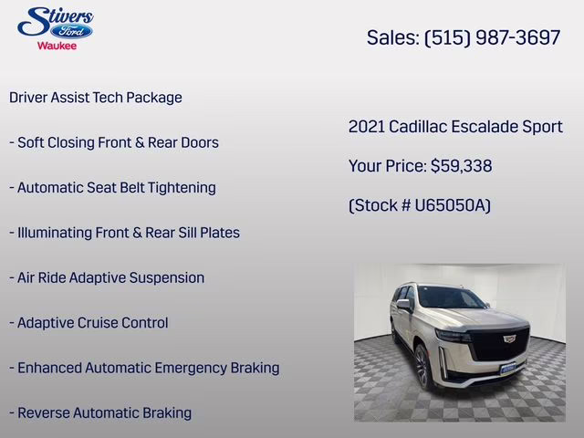 2021 Sandstone Metallic Cadillac Escalade Sport 4X4 SUV