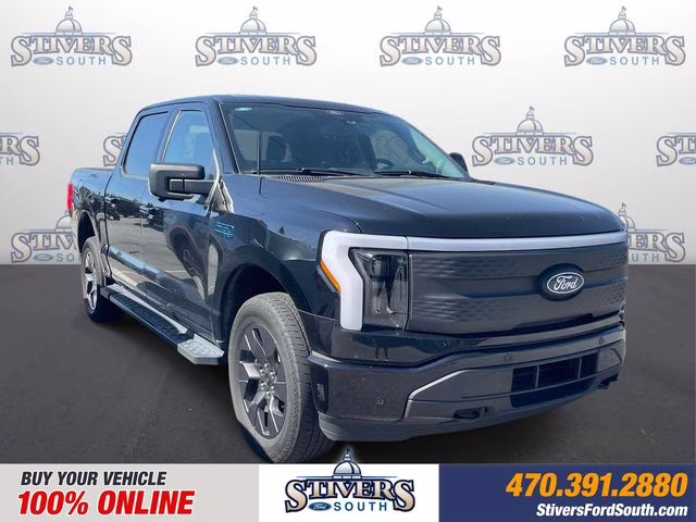 2024 Agate Black Metallic Ford F-150 Lightning Flash AWD Truck