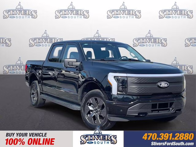 2024 Agate Black Metallic Ford F-150 Lightning Flash AWD Truck