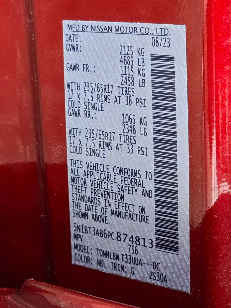 2023 Scarlet Ember Tintcoat Nissan Rogue S AWD SUV