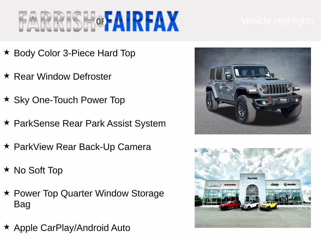 2026 Anvil Clear Coat Jeep Wrangler Rubicon X 4X4 SUV