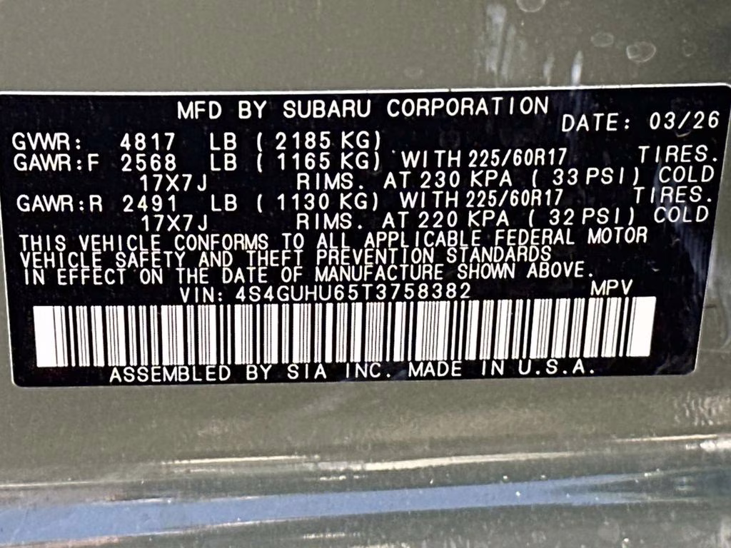 2026 Alpine Green Subaru Crosstrek Wilderness AWD SUV