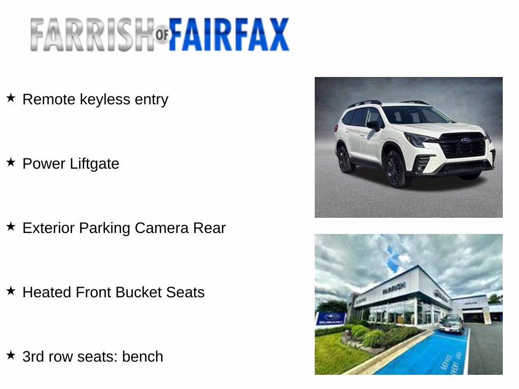 2026 Crystal White Pearl Subaru Ascent Premium AWD SUV