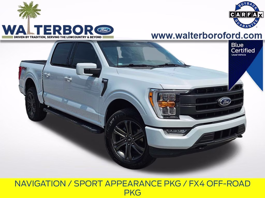 2022 White Metallic Ford F-150 Lariat 4X4 Truck