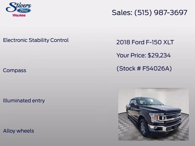 2018 Brown Ford F-150 XLT 4X4 Truck