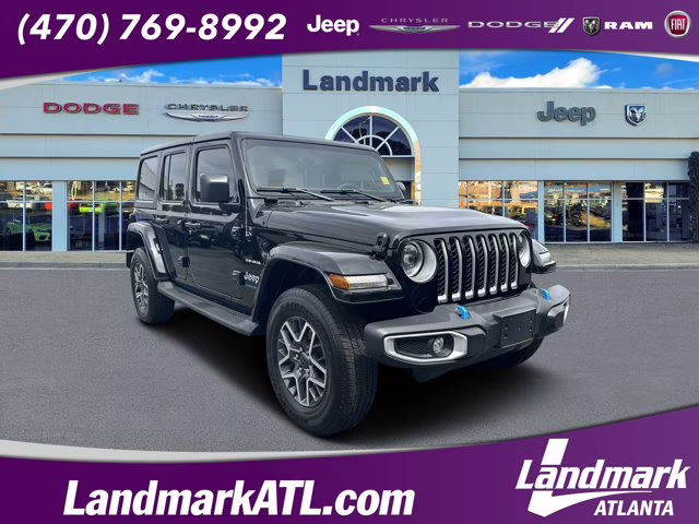 2023 Black Clearcoat Jeep Wrangler 4xe Sahara 4X4 Convertible