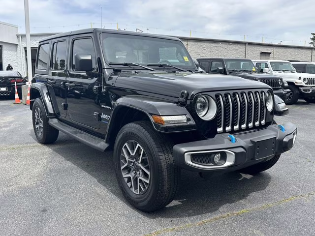 2023 Black Clearcoat Jeep Wrangler 4xe Sahara 4X4 Convertible