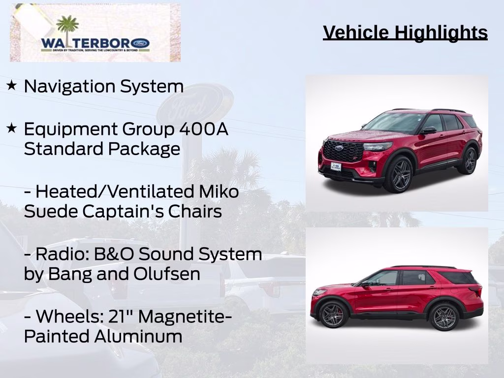 2026 Rapid Red Metallic Tinted Clearcoat Ford Explorer ST 4X4 SUV