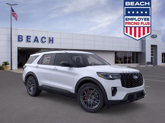 2026 White Metallic Ford Explorer ST 4X4 SUV