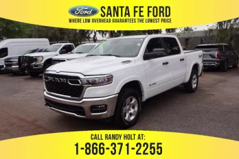 2025 Bright White Clearcoat Ram 1500 Big Horn 4X4 Truck