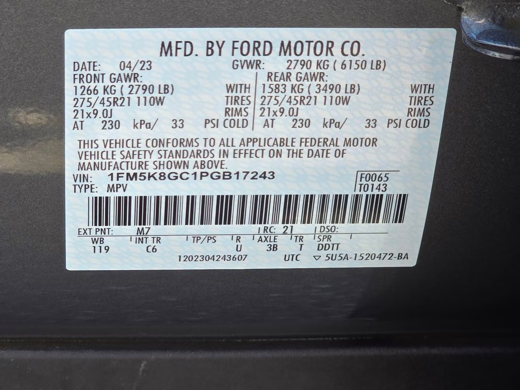 2023 Gray Metallic Ford Explorer ST 4X4 SUV