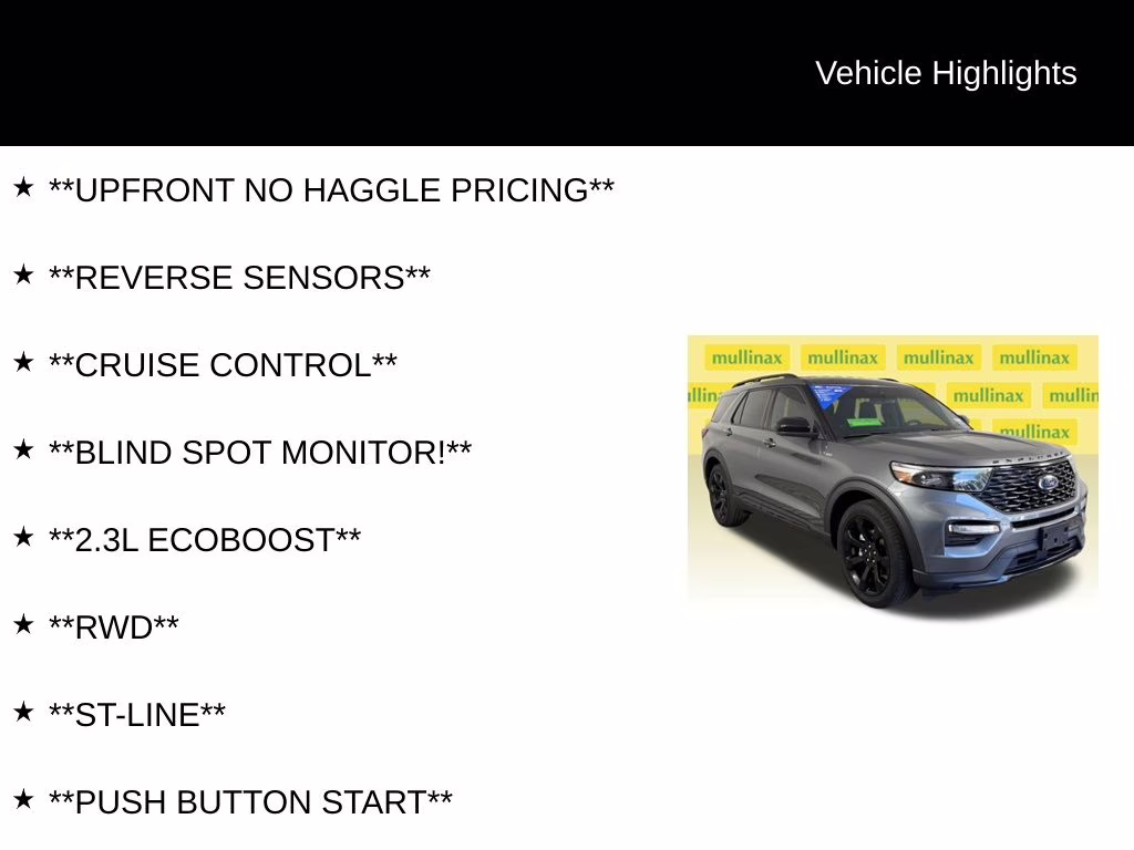 2023 Gray Metallic Ford Explorer ST-Line RWD SUV