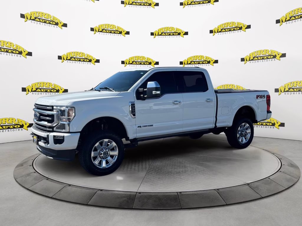 2021 Star White Metallic Tri-Coat Ford Super Duty F-350 SRW Platinum 4X4 Truck