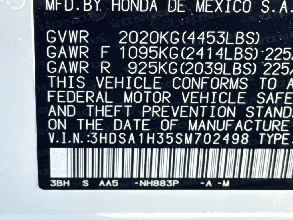 2025 Platinum White Pearl Acura ADX Base FWD SUV
