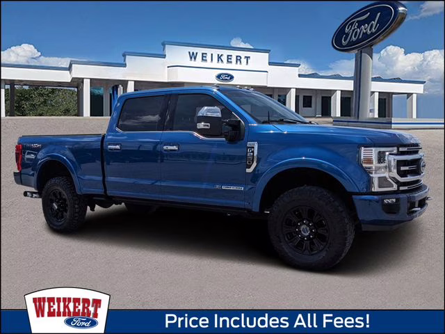 2022 Blue Metallic Ford Super Duty F-250 SRW Platinum 4X4 Truck