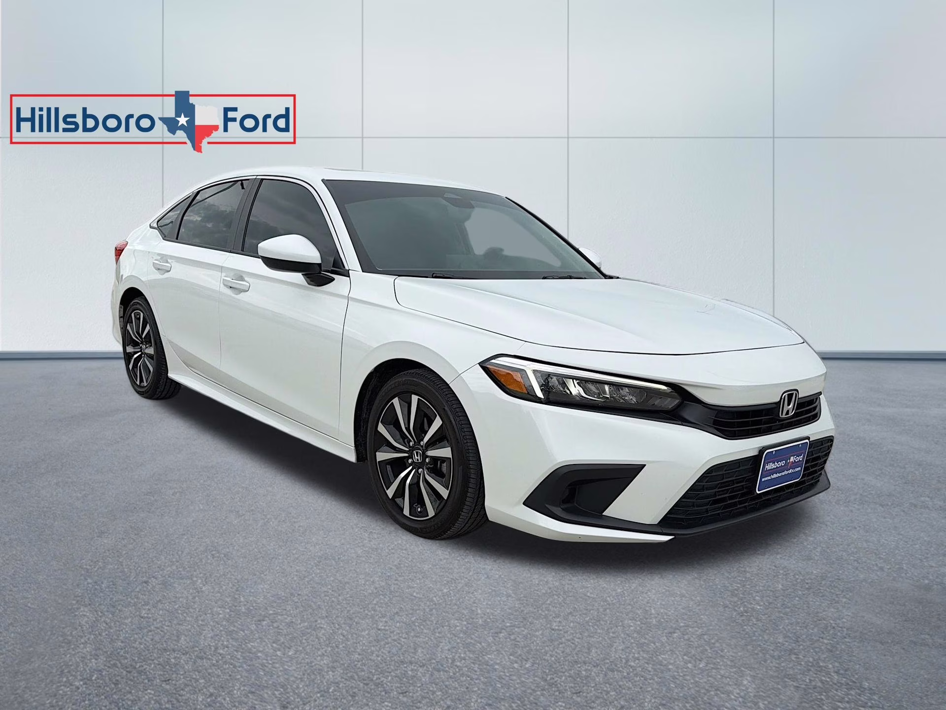 2024 Platinum White Pearl Honda Civic EX FWD Sedan