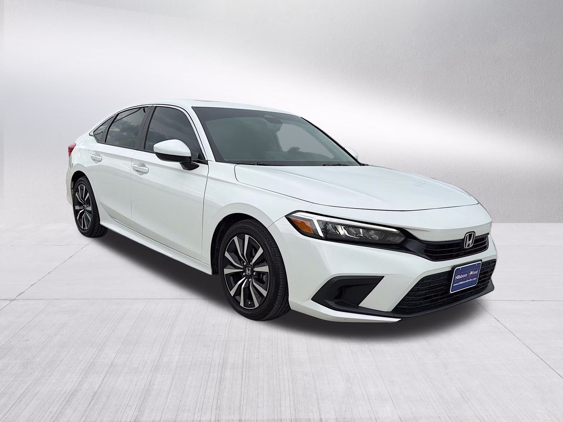 2024 Platinum White Pearl Honda Civic EX FWD Sedan