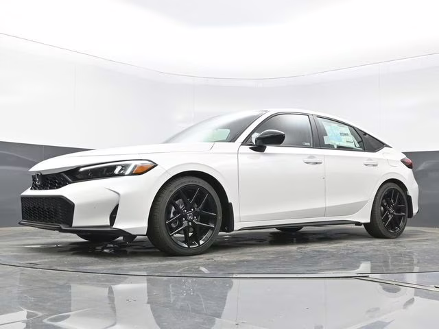 2026 Platinum White Pearl Honda Civic Sport FWD Hatchback