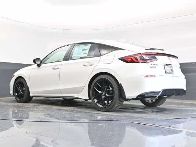 2026 Platinum White Pearl Honda Civic Sport FWD Hatchback