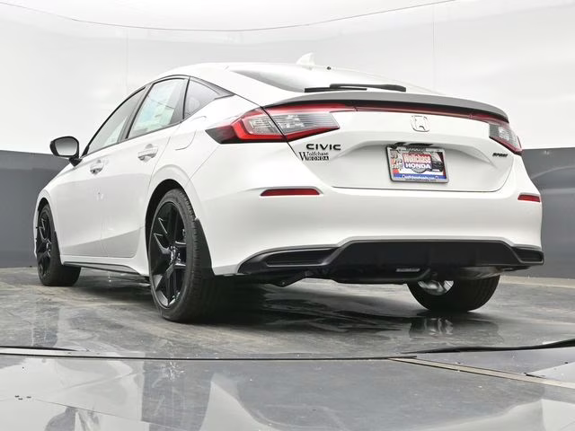 2026 Platinum White Pearl Honda Civic Sport FWD Hatchback