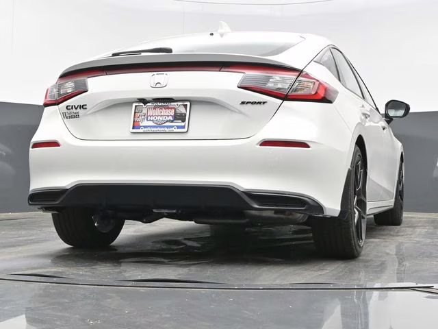 2026 Platinum White Pearl Honda Civic Sport FWD Hatchback