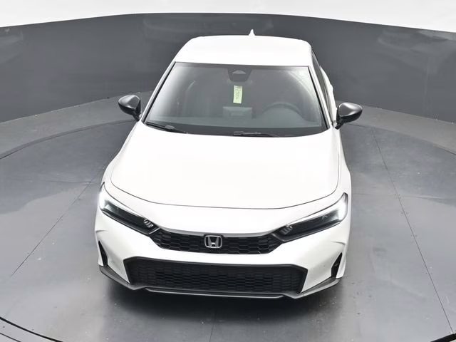 2026 Platinum White Pearl Honda Civic Sport FWD Hatchback