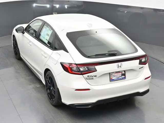2026 Platinum White Pearl Honda Civic Sport FWD Hatchback
