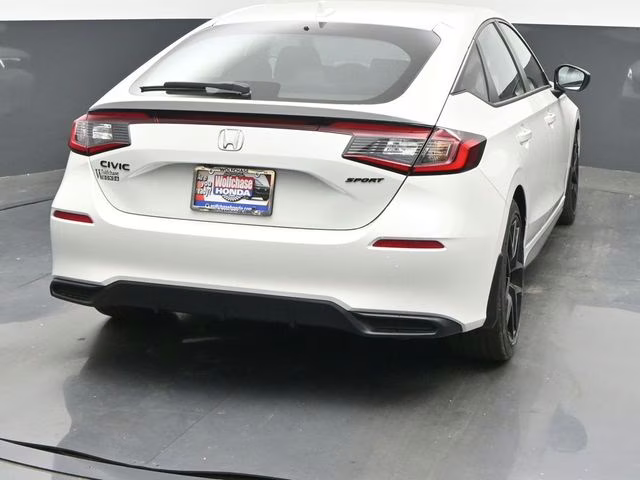 2026 Platinum White Pearl Honda Civic Sport FWD Hatchback