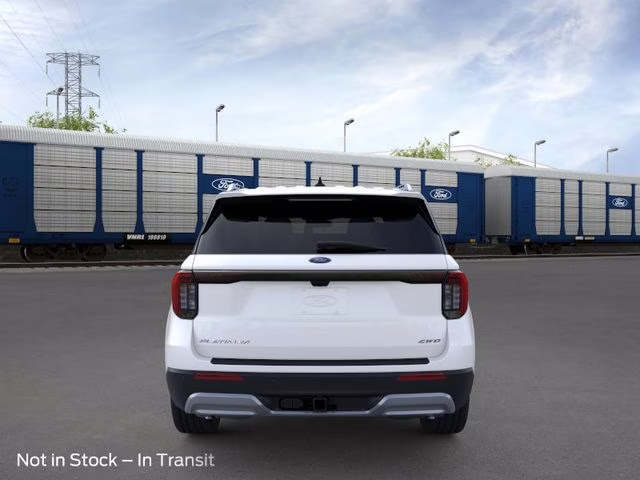 2026 Star White Metallic Tri-Coat Ford Explorer Platinum 4X4 SUV