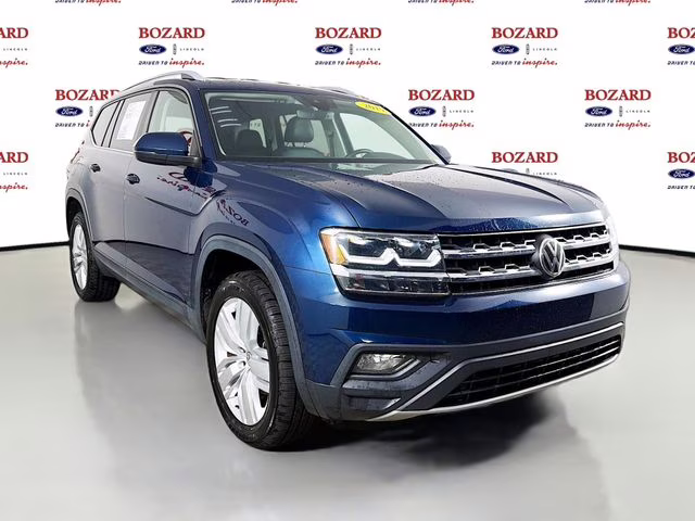 2019 Blue Metallic Volkswagen Atlas 3.6L V6 SE w/Technology FWD SUV