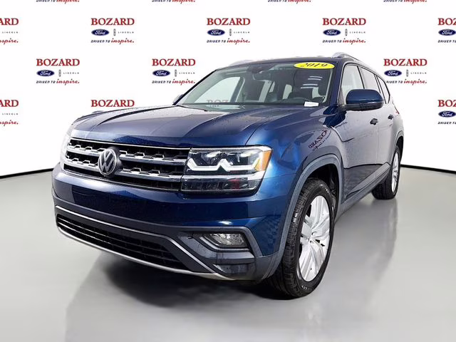 2019 Blue Metallic Volkswagen Atlas 3.6L V6 SE w/Technology FWD SUV
