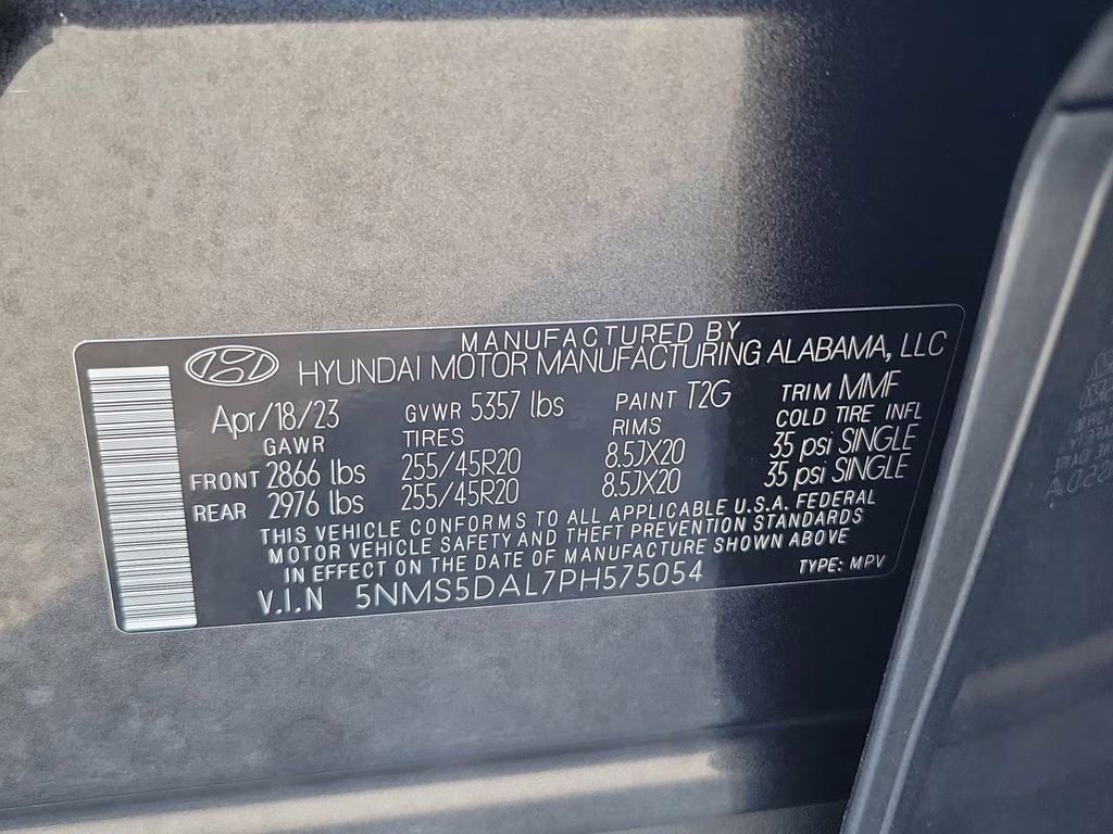 2023 Portofino Gray Hyundai Santa Fe Calligraphy AWD SUV