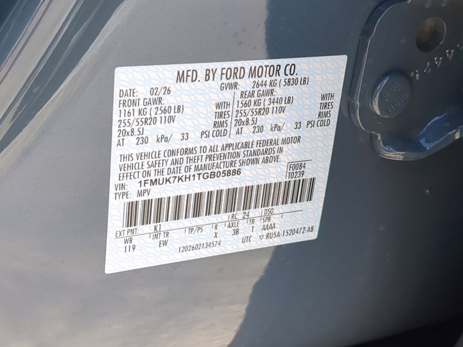 2026 Vapor Blue Metallic Ford Explorer ST-Line RWD SUV