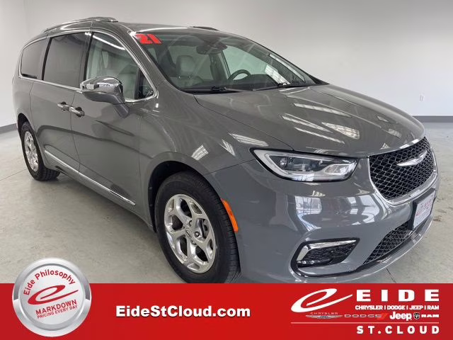 2021 Ceramic Gray Clearcoat Chrysler Pacifica Limited AWD Van