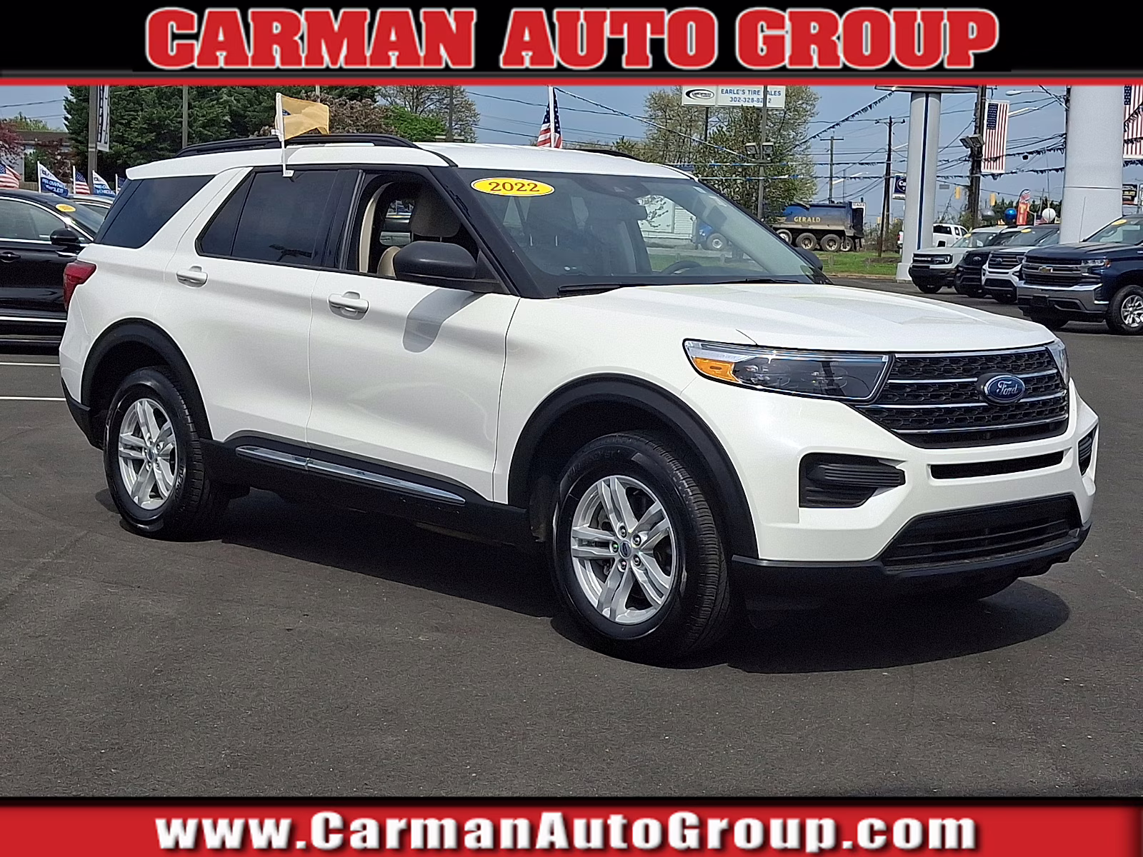 2022 Star White Metallic Tri-Coat - AZ Ford Explorer XLT 4X4