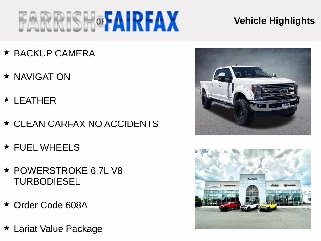 2019 Oxford White Ford Super Duty F-250 SRW Lariat 4X4 Truck