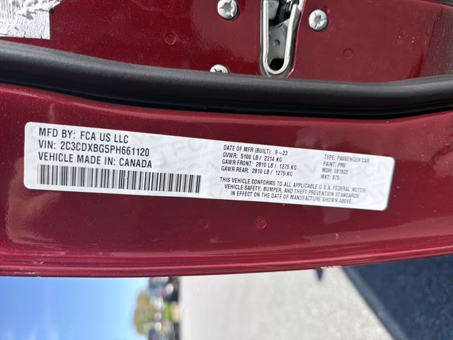 2023 Octane Red Pearlcoat Dodge Charger SXT RWD Sedan