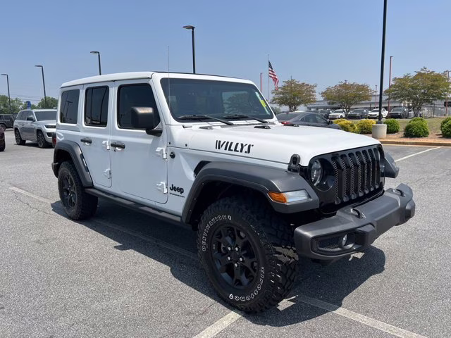 2023 Bright White Clearcoat Jeep Wrangler Willys 4X4 Convertible