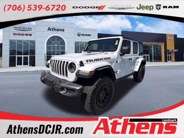 2021 Bright White Clearcoat Jeep Wrangler Unlimited Rubicon 4X4 Convertible