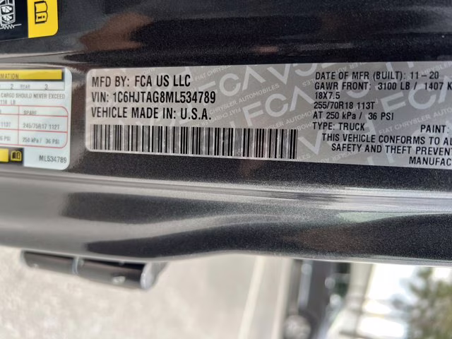 2021 Granite Crystal Metallic Clearcoat Jeep Gladiator 80th Anniversary 4X4 Truck