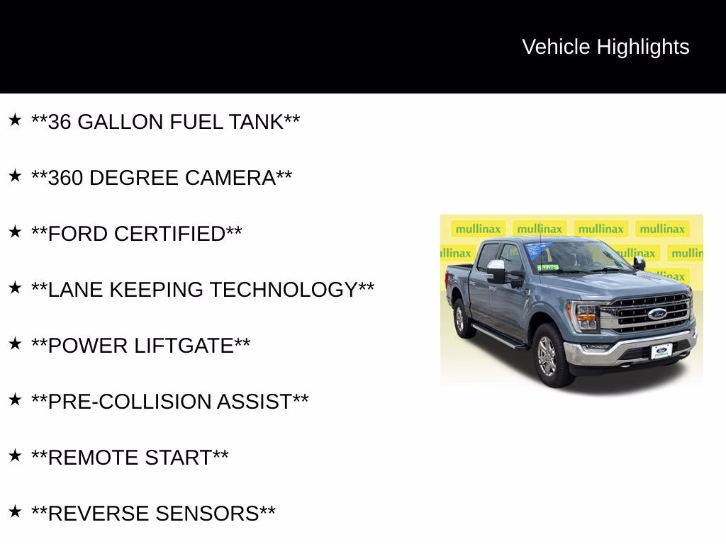2023 Azure Gray Metallic Tri-Coat Ford F-150 Lariat 4X4 Truck