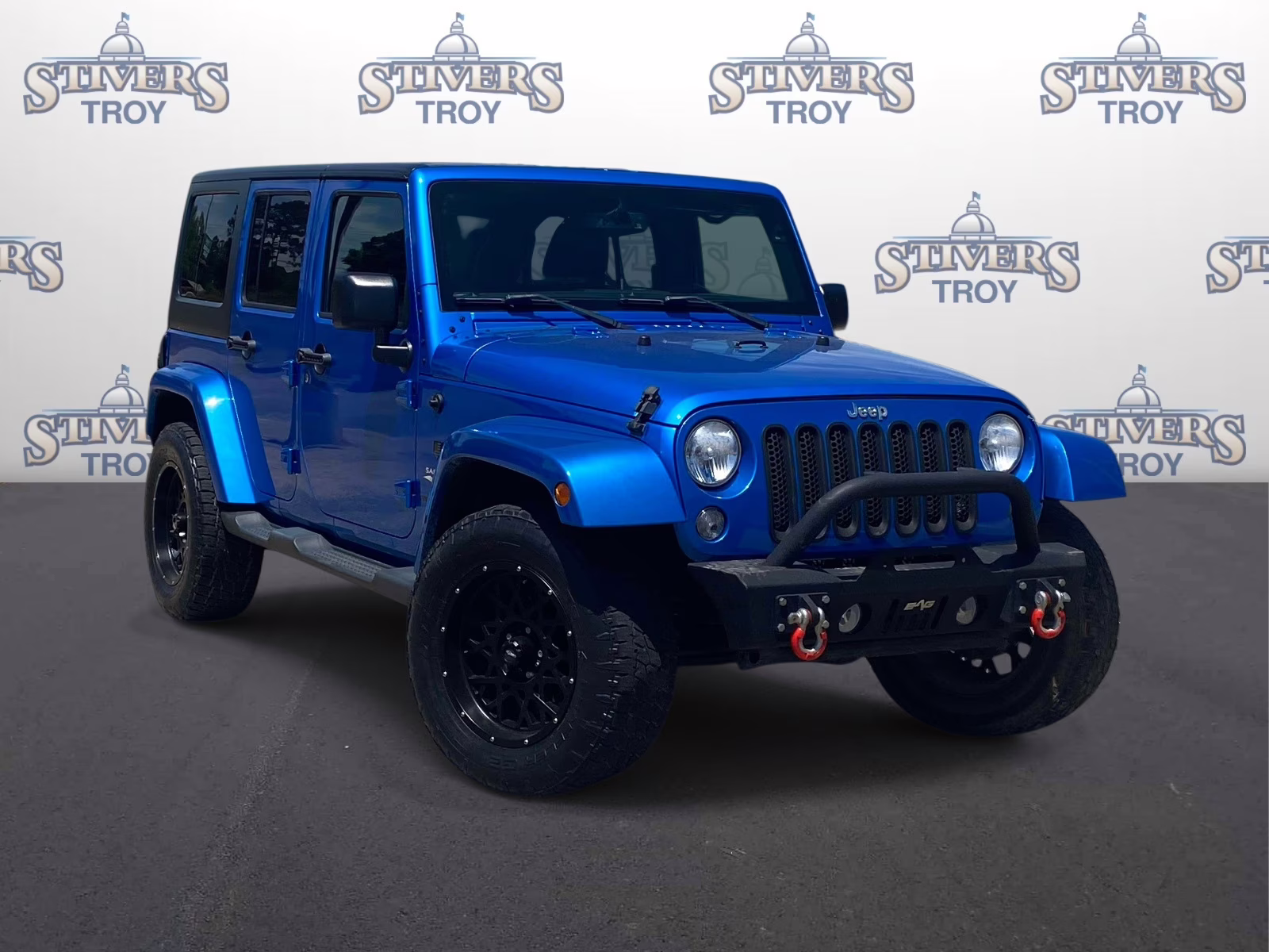 2015 Hydro Blue Pearl Coat Jeep Wrangler Unlimited Sahara 4X4 SUV