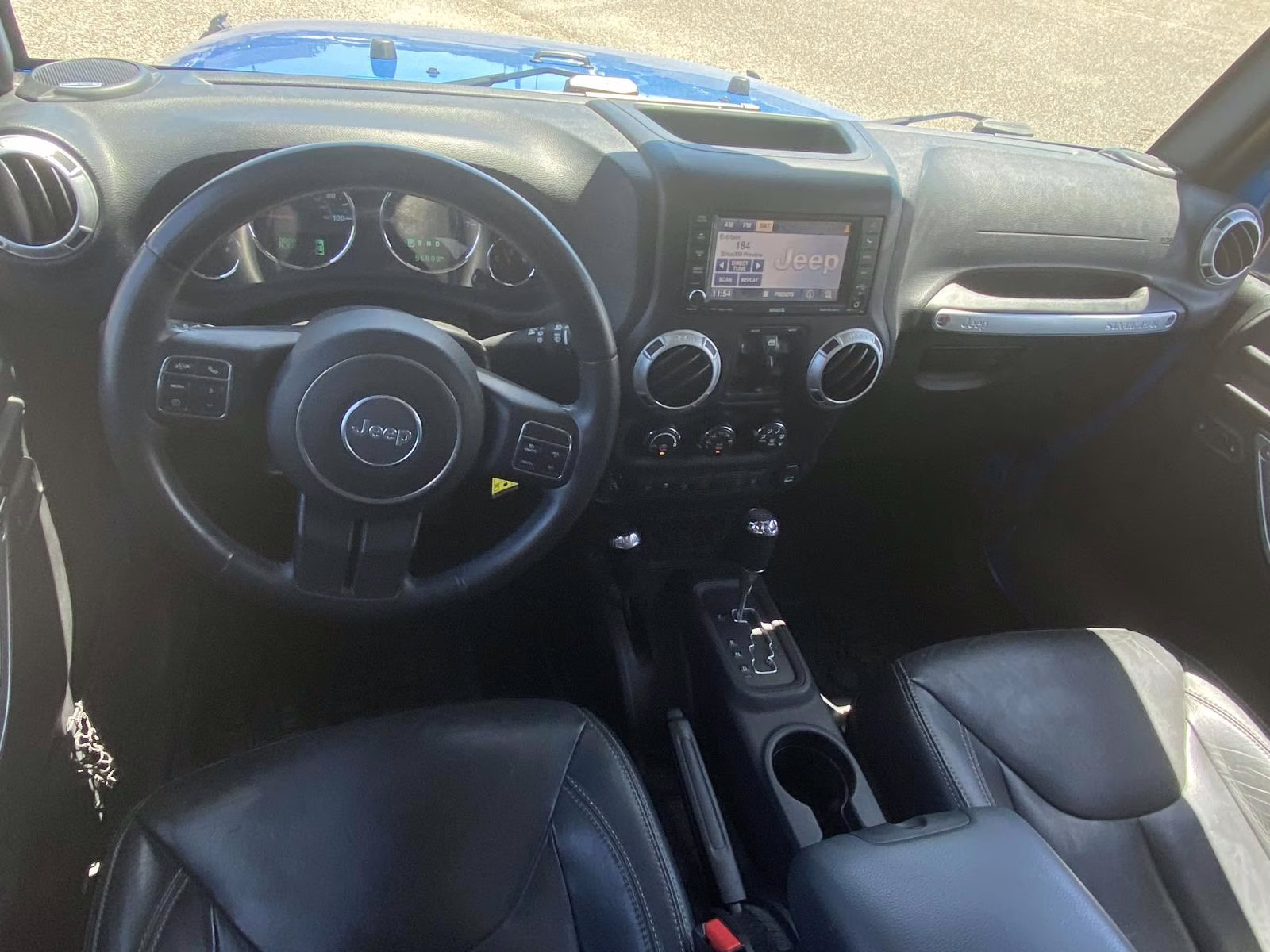 2015 Hydro Blue Pearl Coat Jeep Wrangler Unlimited Sahara 4X4 SUV