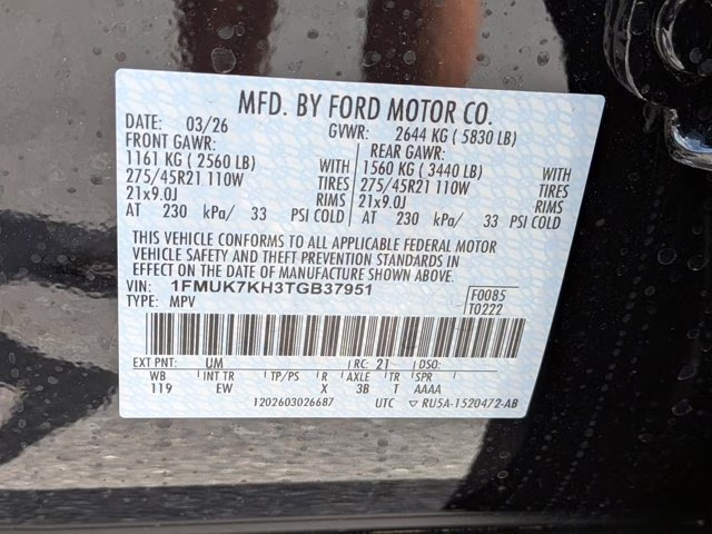 2026 Black Ford Explorer ST-Line RWD SUV