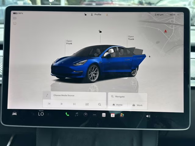 2022 Deep Blue Metallic Tesla Model 3 AWD Sedan